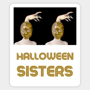 HALLOWEEN SISTERS with Witch Hand - Halloween Witches | Witch Mask | Halloween Costume Sticker